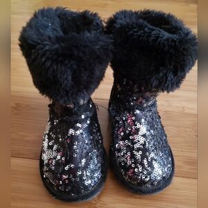 Girls Sequin Winter Toddler Boots 8